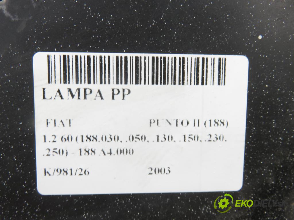 FIAT PUNTO (188_) HB 2003 44,00 1.2 60 (188.030, .050, .130, .150, .230, .250) - 1 1242,00 Svetlo PP 