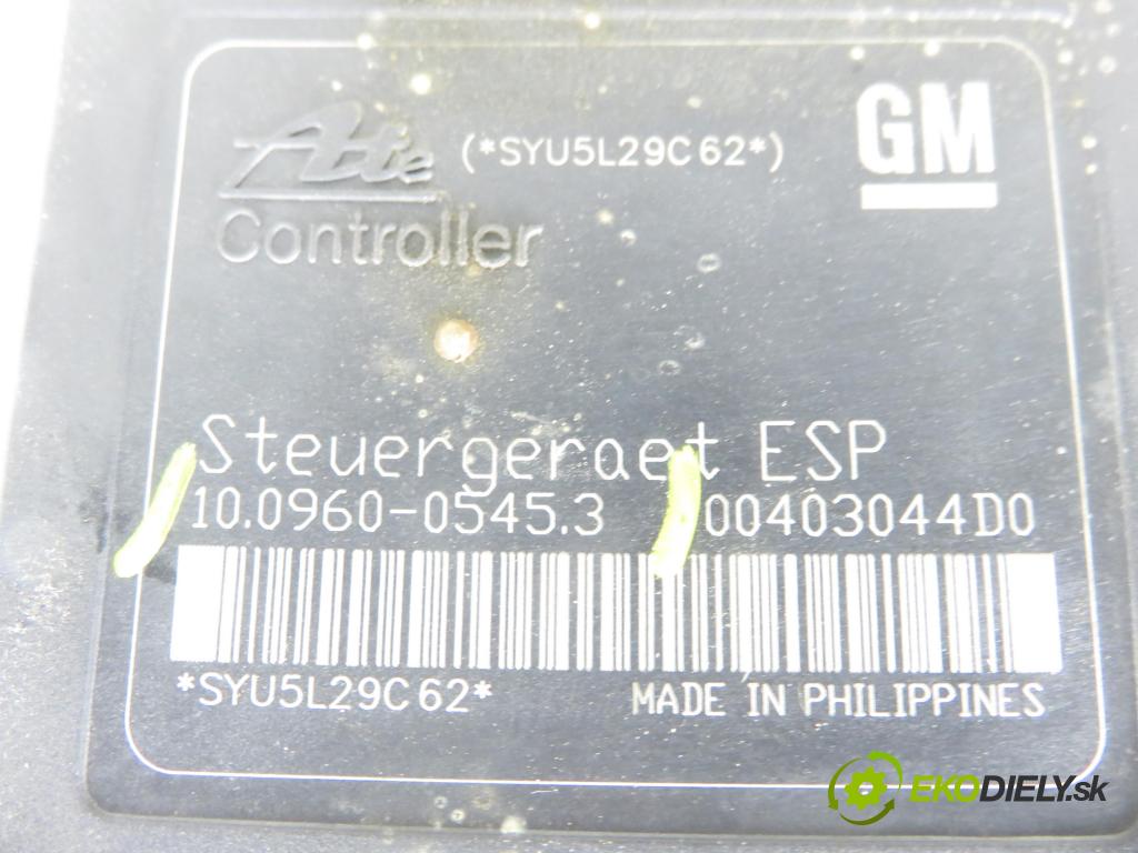 OPEL ASTRA H GTC (L08) HB 2006 110,00 1.9 CDTi - Z 19 DTH 1910,00 pumpa ABS 13213609AK ; 10020602094 ; 10096005453 (Pumpa ABS)