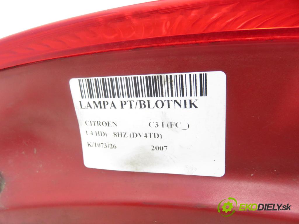 CITROEN C3 I (FC_) HB 2007 50,00 1.4 HDi - 8HZ (DV4TD) 1398,00 Svetlo pravé zadné