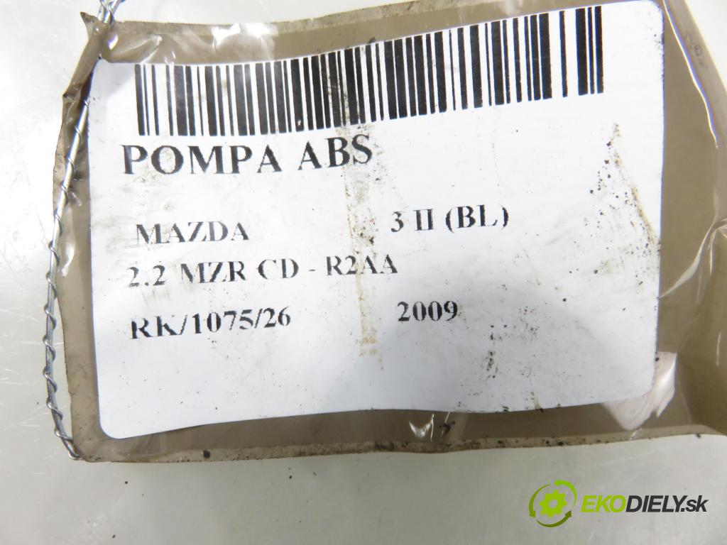 MAZDA 3 (BL) HB 2009 136,00 2.2 MZR CD - R2AA 2184,00 pumpa ABS 10096101113 ; 10061931921 ; 000404961C9 (Pumpa ABS)