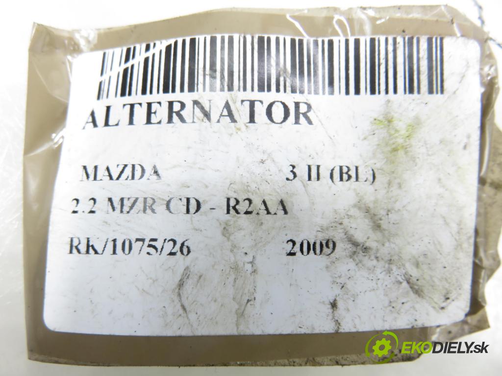 MAZDA 3 (BL) HB 2009 136,00 2.2 MZR CD - R2AA 2184,00 Alternátor A5121 (Alternátor)