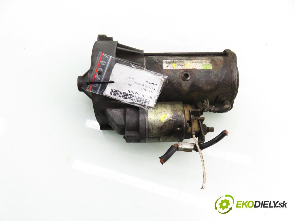 PEUGEOT 206 liftback (2A/C) HB 1999 51,00 1.9 D - WJZ (DW8) 1868,00 startér D7R26 (Startér)