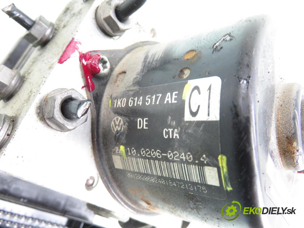 VW GOLF PLUS (5M1, 521) HB 2007 77,00 1.9 TDI - BLS 1896,00 pumpa ABS 1K0907379AC ; 10096003593 ; 1K0614517AE (Pumpa ABS)