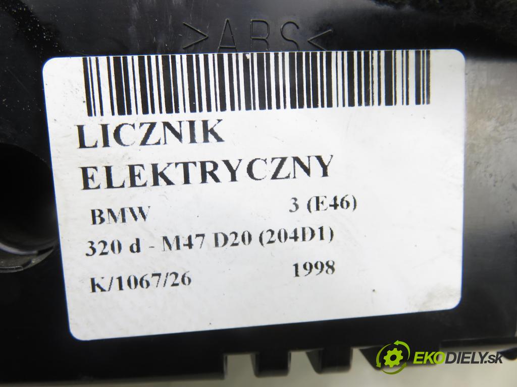BMW 3 (E46) SEDAN 1998 100,00 320 d 136 - M47 D20 (204D1) 1951,00 prístrojovka elektrický 8386096 ; 0263606150