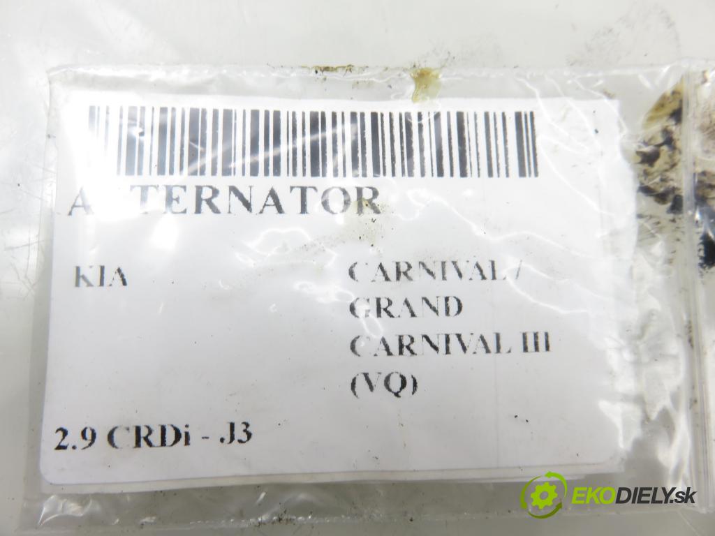 KIA CARNIVAL / GRAND CARNIVAL III (VQ) MINIVAN 2007 136,00 2.9 CRDi - J3 2902,00 Alternátor 021319221 ; 373004X900 (Alternátor)