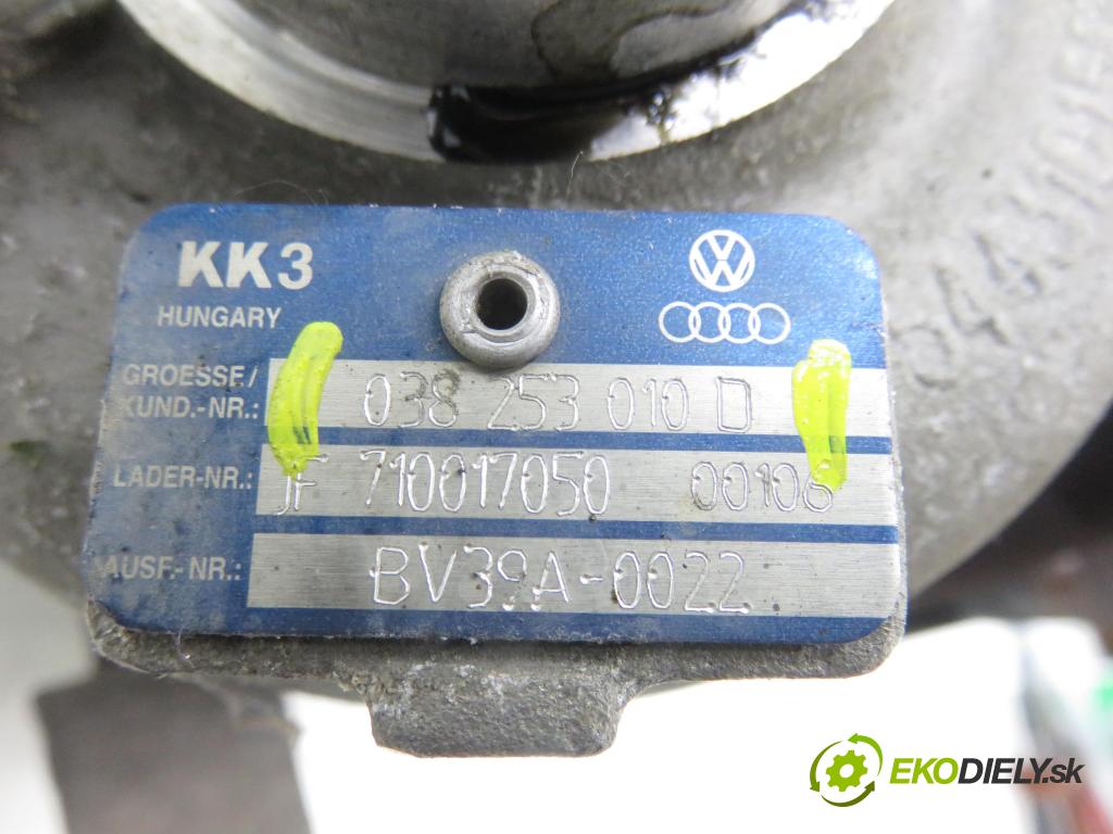 AUDI A3 (8P1) HB 2003 77,00 1.9 TDI - BKC 1896,00 RYCHLONABÍJEČKA: 038253010D (Kompletní turbodmychadlo)