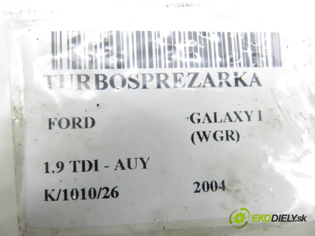 FORD GALAXY (WGR) MINIVAN 2004 85,00 1.9 TDI PD 115 - AUY 1896,00 Turbodúchadlo 038253019N (Turbodúchadlo (kompletné))