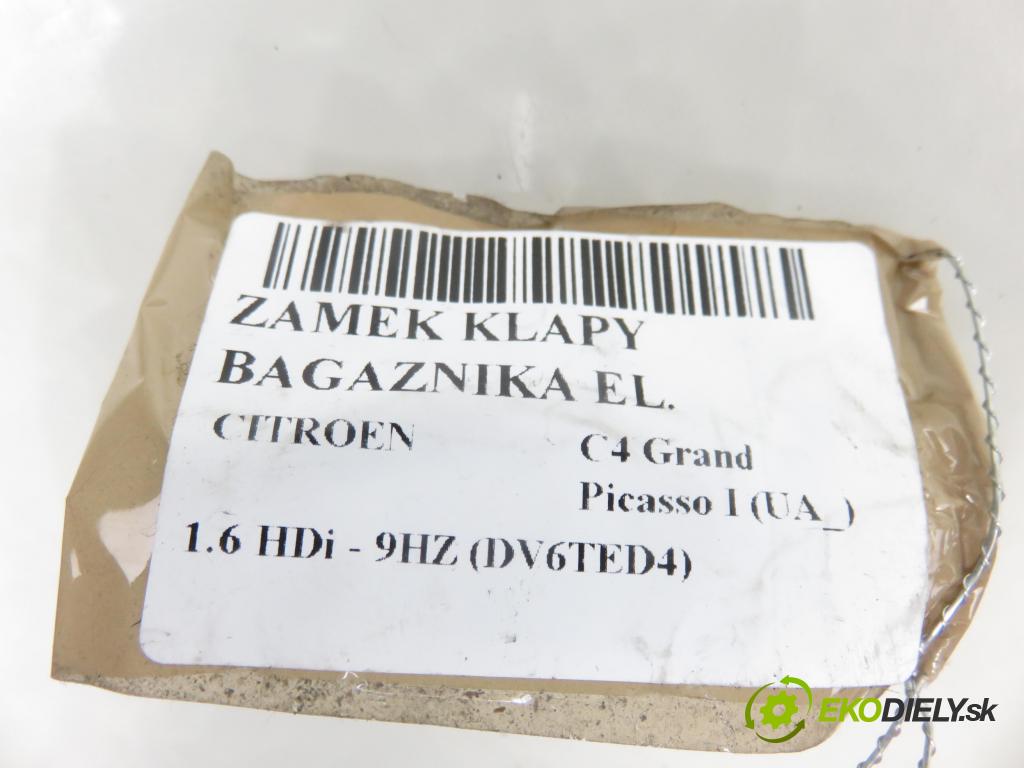 CITROEN C4 Grand Picasso I (UA_) MINIVAN 2008 80,00 1.6 HDi - 9HZ (DV6TED4) 1560,00 zámok dveří kufr EL. 9671153780