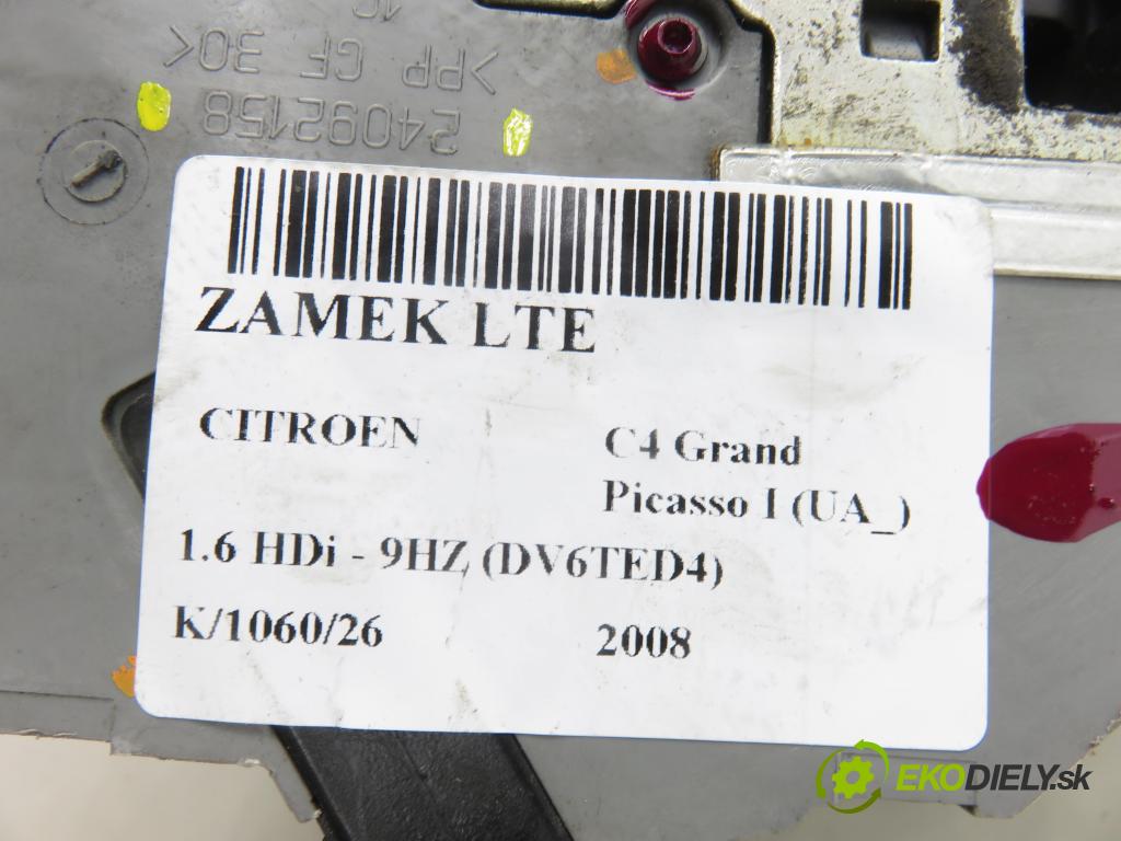 CITROEN C4 Grand Picasso I (UA_) MINIVAN 2008 80,00 1.6 HDi - 9HZ (DV6TED4) 1560,00 zámok LTE 24092158