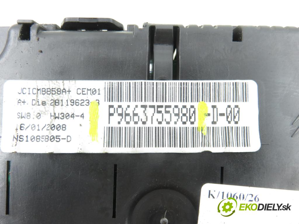 CITROEN C4 Grand Picasso I (UA_) MINIVAN 2008 80,00 1.6 HDi - 9HZ (DV6TED4) 1560,00 prístrojovka elektrický P9663755980