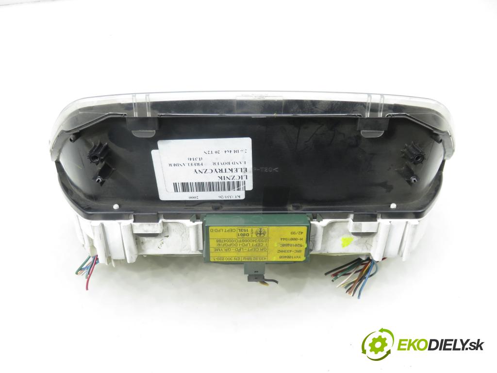 LAND ROVER FREELANDER (L314) HB 2000 72,00 2.0 DI 4x4 - 20 T2N 1994,00 prístrojovka elektrický YWY100460 ; 52010468C