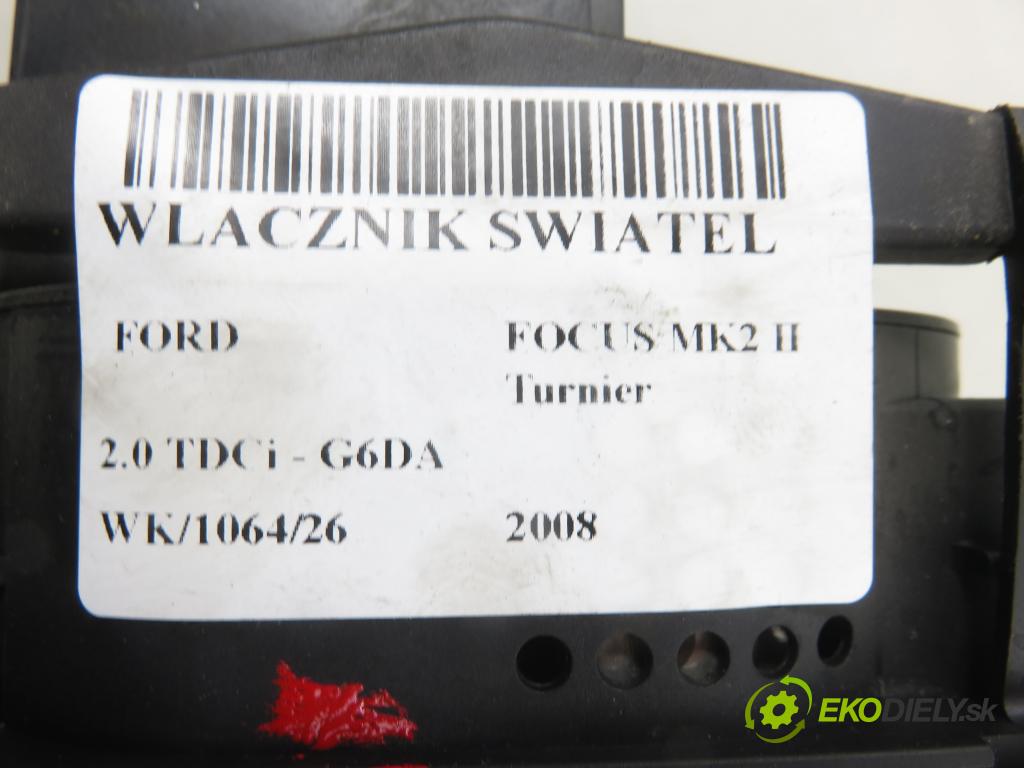 FORD FOCUS II Turnier (DA_, FFS, DS) KOMBI 2008 100,00 2.0 TDCi 136 - G6DA 1997,00 přepínač světla 7M5T13A024CA