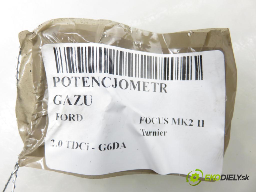 FORD FOCUS II Turnier (DA_, FFS, DS) KOMBI 2008 100,00 2.0 TDCi - G6DA 1997,00 potenciometr plynového pedálu 4M519F836CK ; 6PV00864131 (Potenciometr plynového pedálu)