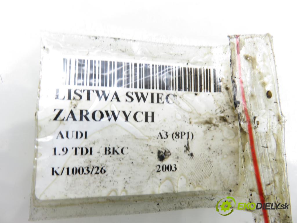 AUDI A3 (8P1) HB 2003 77,00 1.9 TDI PD 105 - BKC 1896,00 lišta SWIEC: 038971782C