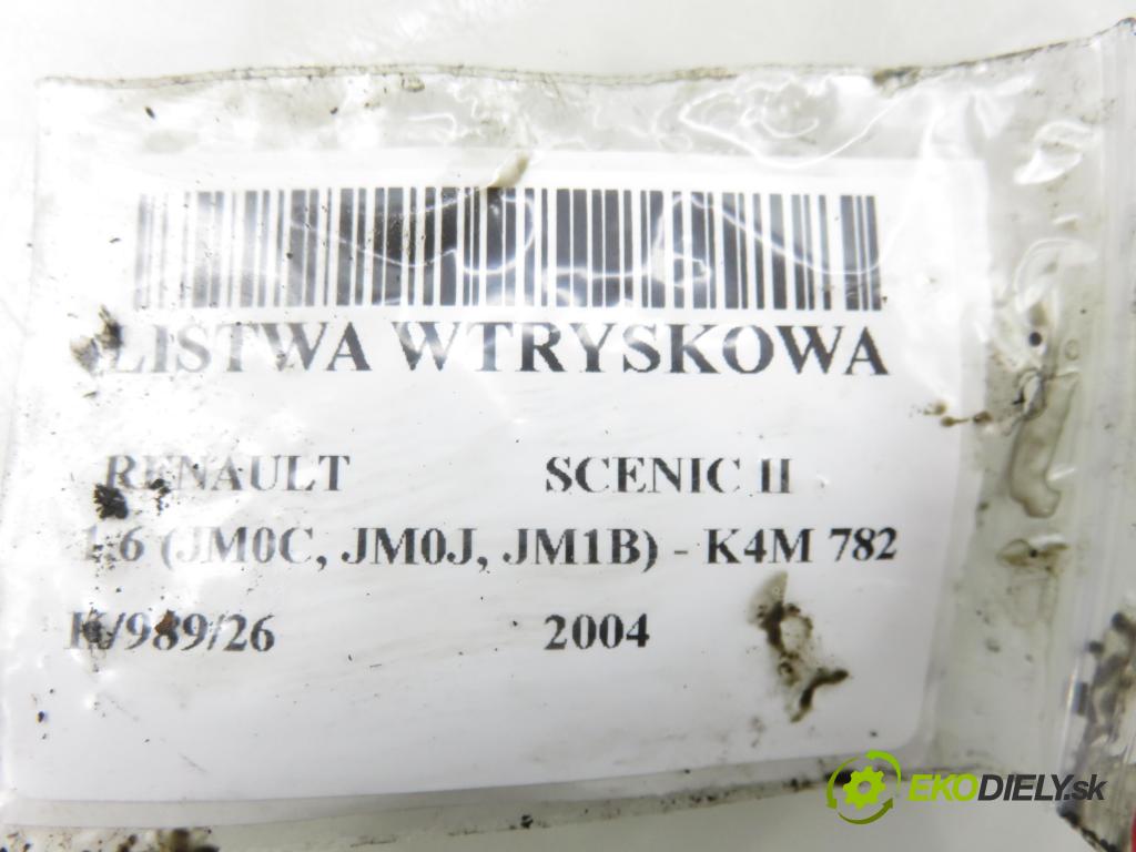 RENAULT SCENIC II (JM0/1_) MINIVAN 2004 83,00 1.6 (JM0C, JM0J, JM1B) - K4M 782 1598,00 Lišta vstrekovacia H132259 ; ITGM60 ; 8200135504 (Vstrekovacia lišta)