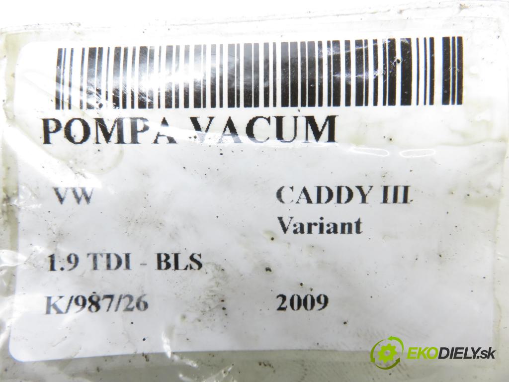 VW CADDY III Variant (2KB, 2KJ, 2CB, 2CJ) KOMBIVAN 2009 77,00 1.9 TDI PD 105 1896,00 pumpa vakuová 038145209N