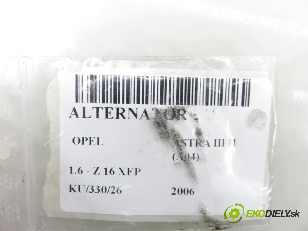 OPEL ASTRA H (A04) HB 2006 77,00 1.6 - Z 16 XEP 1598,00 Alternátor A0244 (Alternátor)