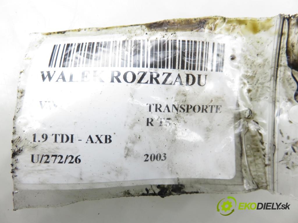 VW TRANSPORTER V Skrzynia (7HA, 7HH, 7EA, 7EH) FURGON 2003 77,00 1.9 TDI - AXB 1896,00 vačka Vačkový hriadeľ: 