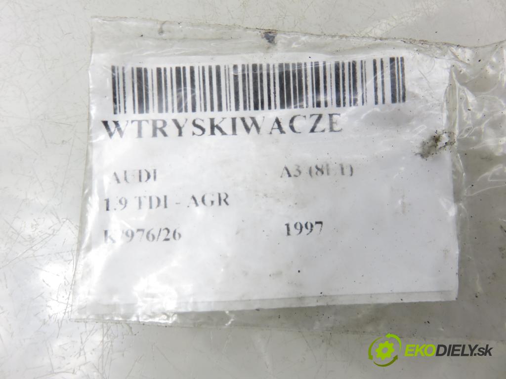 AUDI A3 (8L1) HB 1997 66,00 1.9 TDI - AGR 1896,00 vstřikovací ventily 038130201F ; 038130201G (Vstřikovací ventil)