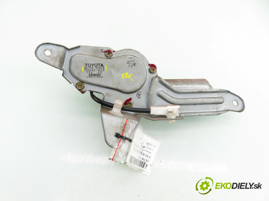 TOYOTA YARIS (_P1_) HB 2000 64,00 1.3 VVTi 87 - 2SZ-FE 1298,00 motorek stěrače ZADNÍ: 8513052010 ; 1592004053