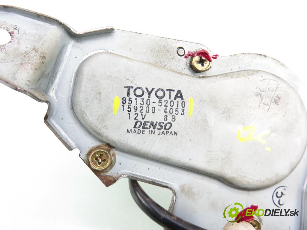 TOYOTA YARIS (_P1_) HB 2000 64,00 1.3 VVTi 87 - 2SZ-FE 1298,00 motorek stěrače ZADNÍ: 8513052010 ; 1592004053