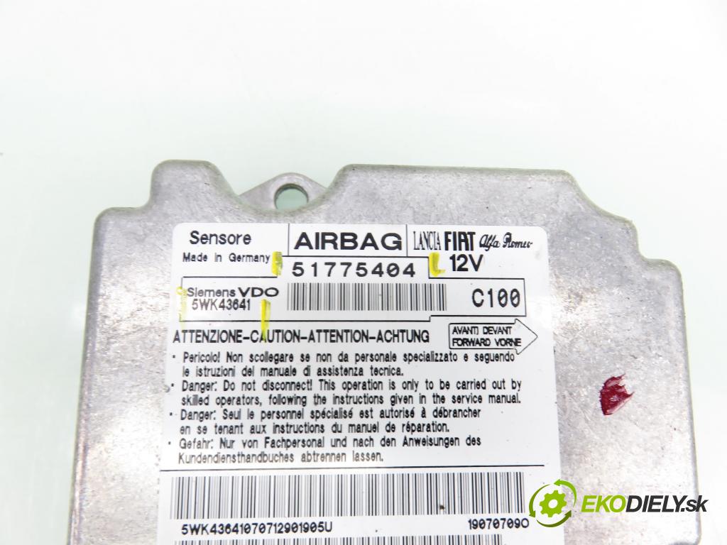 FIAT BRAVO II (198_) HB 2007 110,00 1.9 D Multijet - 937 A5.000 1910,00 MODUL air BAG 51775404 ; 5WK43641