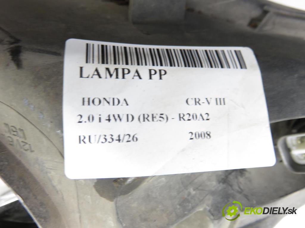 HONDA CR-V III (RE_) SUV 2008 110,00 2.0 i 4WD (RE5) - R20A2 1997,00 Svetlo PP 331008WW
