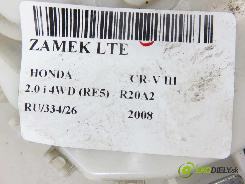 HONDA CR-V III (RE_) SUV 2008 110,00 2.0 i 4WD (RE5) - R20A2 1997,00 zámok LTE 72651SWAG1