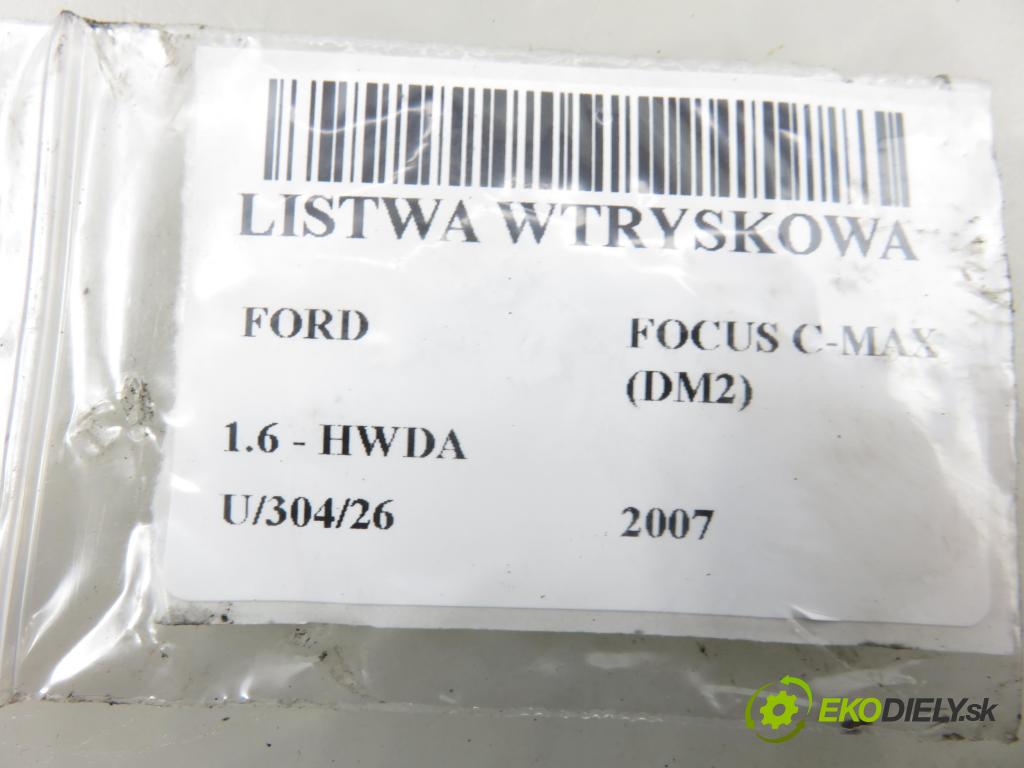 FORD FOCUS C-MAX (DM2) MINIVAN 2007 74,00 1.6 - HWDA 1596,00 lišta vstřikovací 98MF9F593BC ; 98MFBC ; 5M5G9H487BA (Vstřikovací lišta)