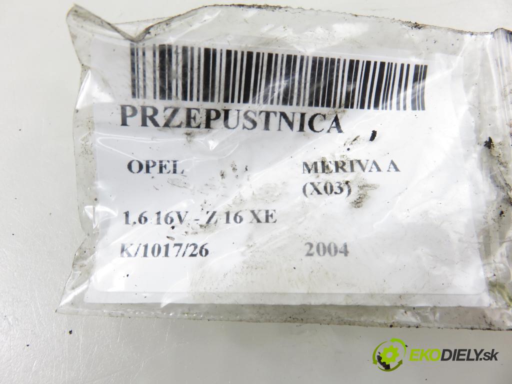 OPEL MERIVA A nadwozie wielkoprzestrzenne (MPV) (X03) HB 2004 74,00 1.6 16V - Z 16 XE 1598,00 škrtíci klapka 25177983 (Škrticí klapka)
