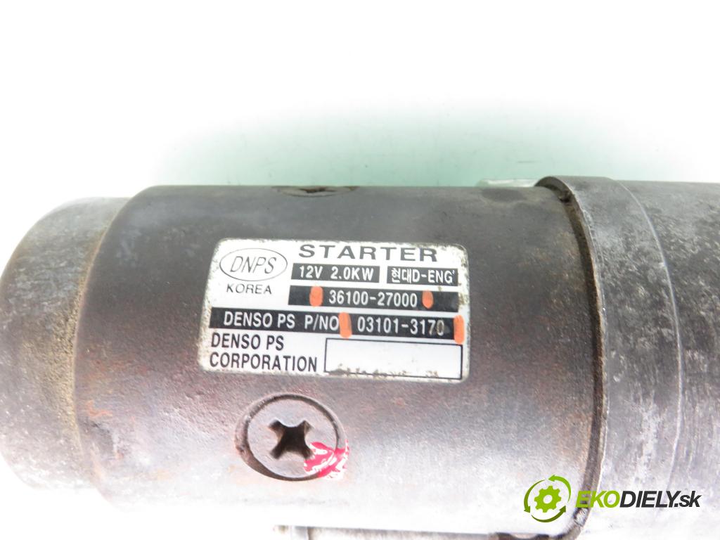 HYUNDAI SANTA FÉ I (SM) SUV 2005 92,00 2.0 CRDi 4x4 - D4EA-V 1991,00 startér 3610027000 ; 031013170 (Startér)