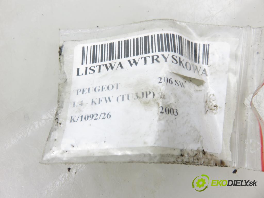 PEUGEOT 206 SW (2E/K) KOMBI 2003 55,00 1.4 - KFW (TU3JP) 1360,00 lišta vstřikovací 9628982980 (Vstřikovací lišta)