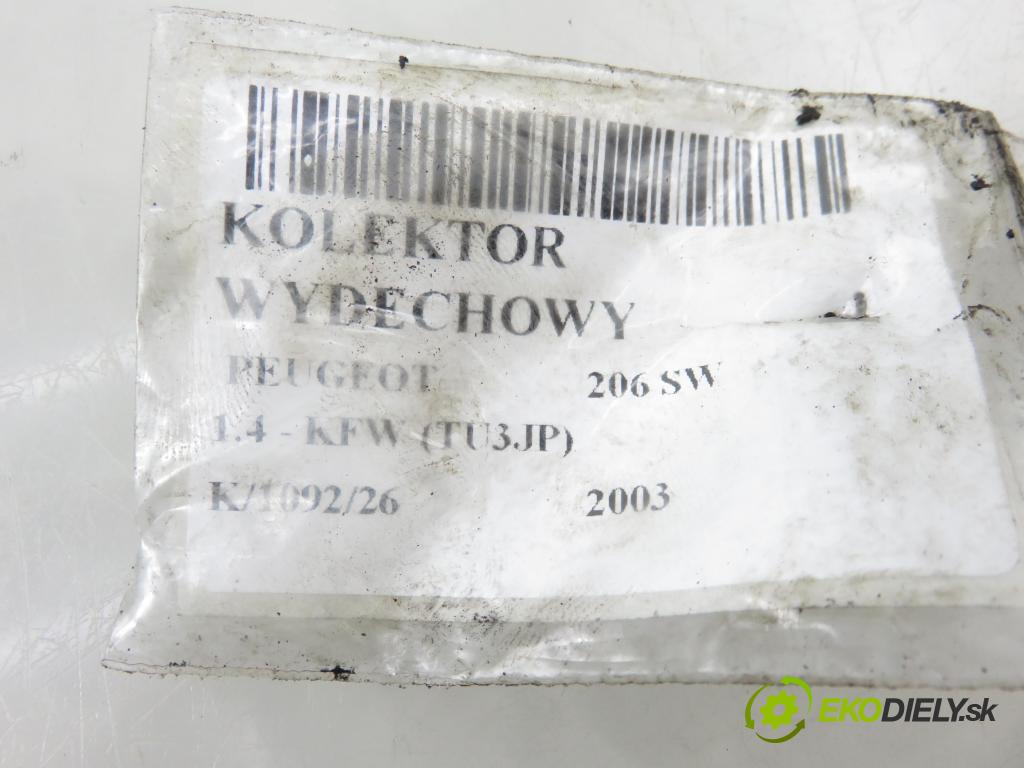 PEUGEOT 206 SW (2E/K) KOMBI 2003 55,00 1.4 - KFW (TU3JP) 1360,00 potrubí VYČERPAT: 9636962310 (Výfukové potrubí)