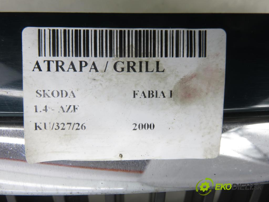 SKODA FABIA I (6Y2) HB 2000 44,00 1.4 - AZF 1397,00 Mriežka / maska 6Y0853668 ; 00201117013
