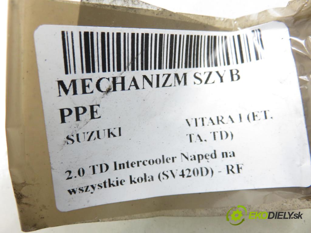 SUZUKI VITARA (ET, TA, TD) TERENOWY 1996 64,00 2.0 TD Intercooler Napęd na wszystkie koła (SV420D 1998,00 mechanismus oken PPE 8343057B00 ; 0621004302