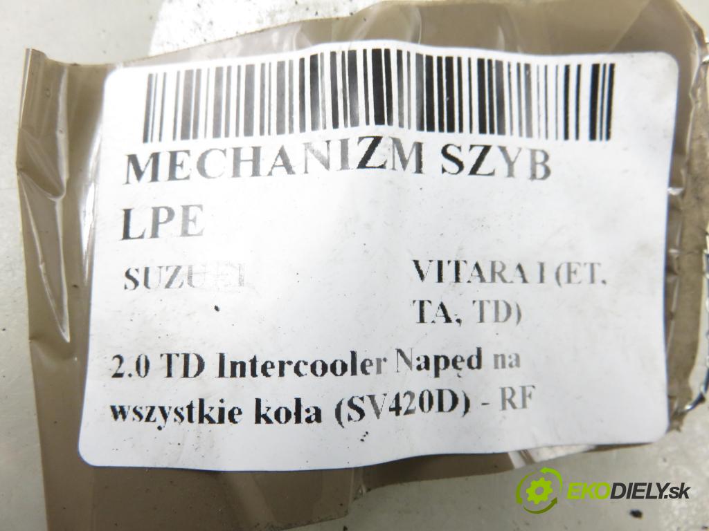SUZUKI VITARA (ET, TA, TD) TERENOWY 1996 64,00 2.0 TD Intercooler Napęd na wszystkie koła (SV420D 1998,00 mechanismus oken 8346057B00 ; 0621004312