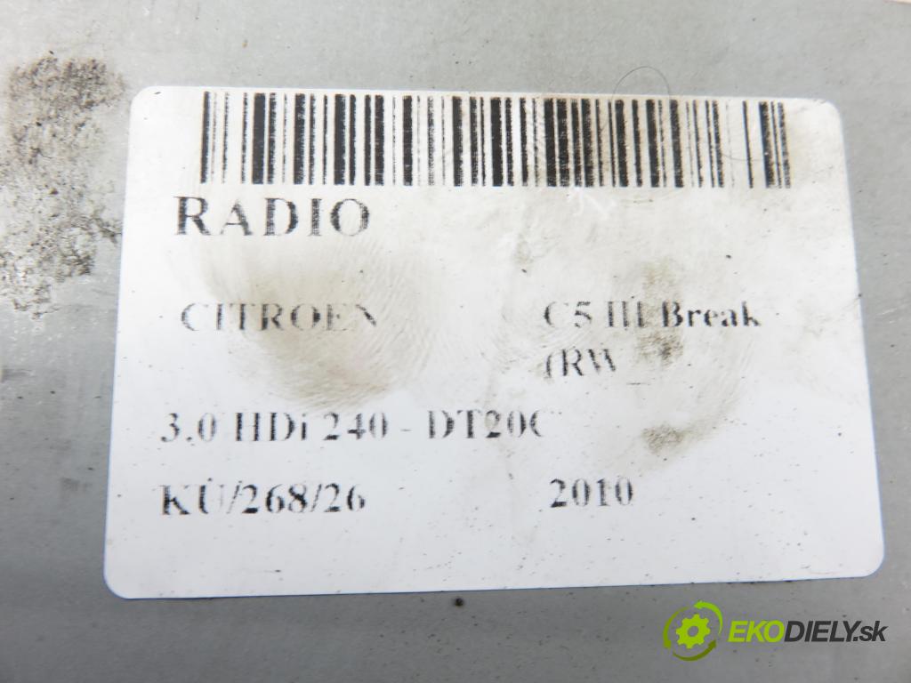 CITROEN C5 III Break (RW_) KOMBI 2010 177,00 3.0 HDi 240 - DT20C 2993,00 RADIO CD 96738861CL