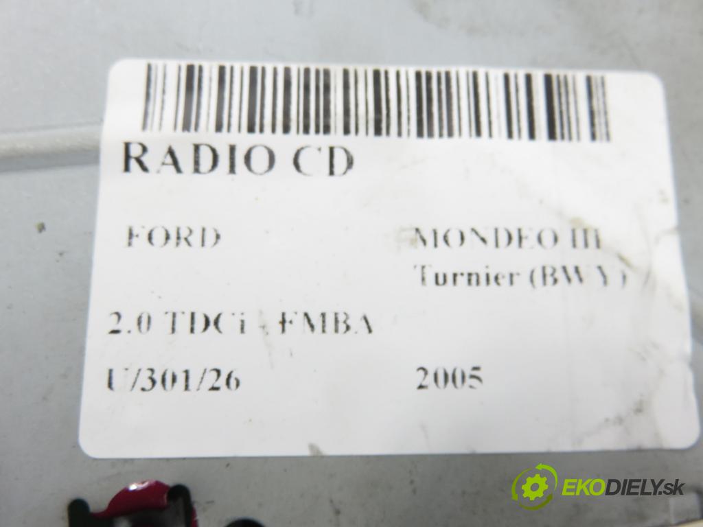 FORD MONDEO III Turnier (BWY) KOMBI 2005 96,00 2.0 TDCi - FMBA 1998,00 RADIO CD 5S7T18C815AE