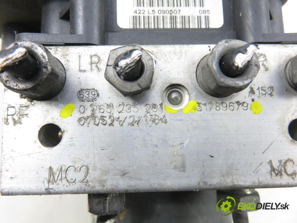 FIAT BRAVO II (198_) HB 2007 110,00 1.9 D Multijet - 937 A5.000 1910,00 Pumpa ABS 0265950670 ; 0265235291 ; 51789679 (Pumpa ABS)