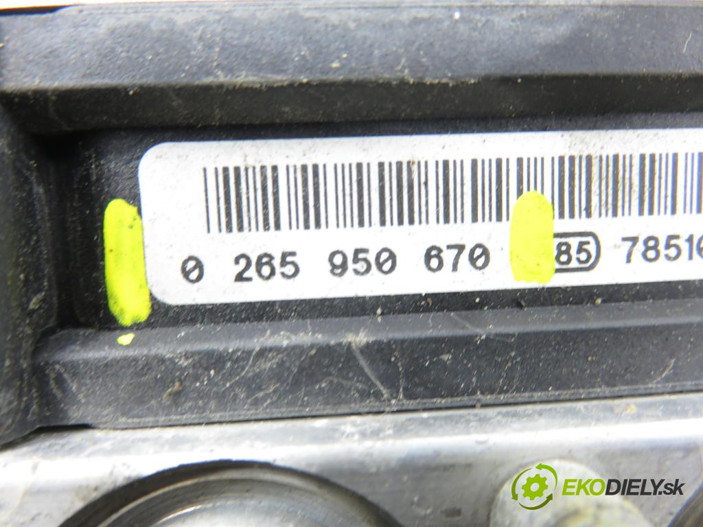 FIAT BRAVO II (198_) HB 2007 110,00 1.9 D Multijet - 937 A5.000 1910,00 Pumpa ABS 0265950670 ; 0265235291 ; 51789679 (Pumpa ABS)