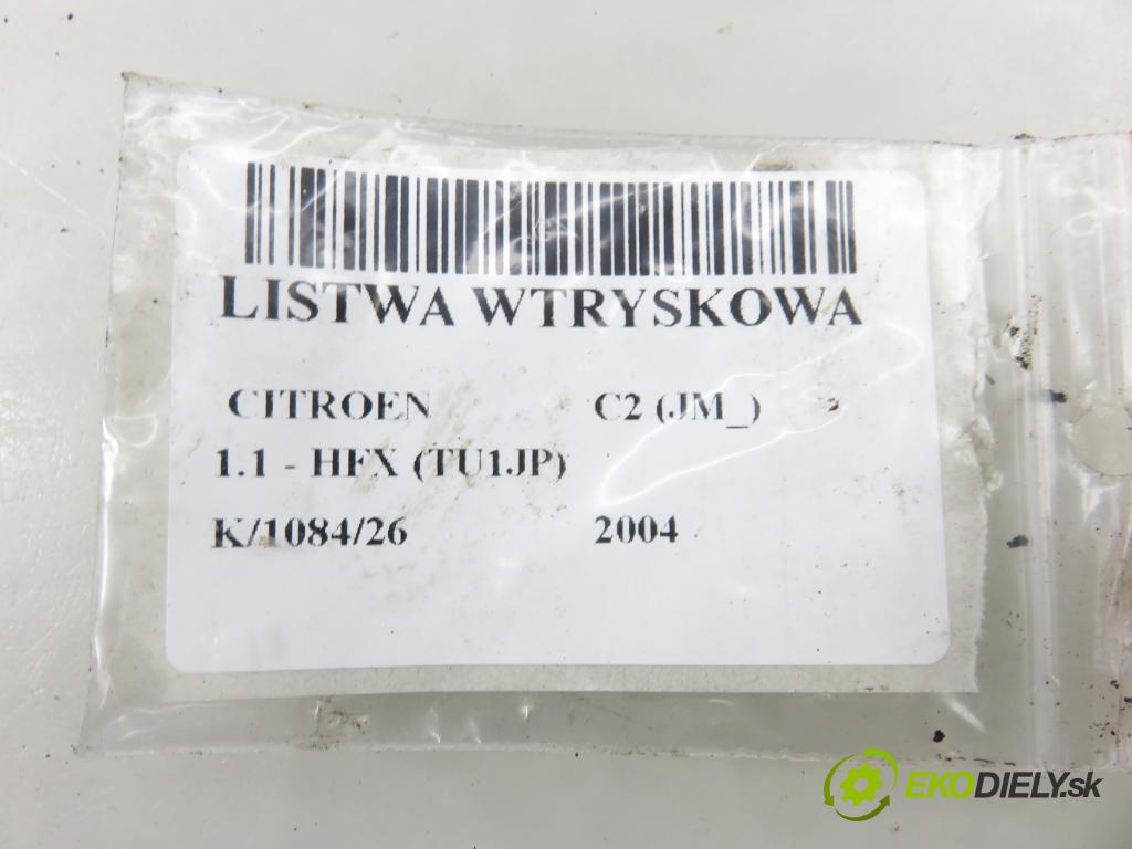 CITROEN C2 (JM_) HB 2004 44,00 1.1 - HFX (TU1JP) 1124,00 lišta vstřikovací 9655833580 (Vstřikovací lišta)