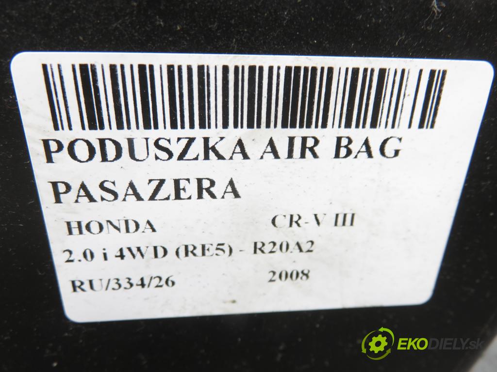 HONDA CR-V III (RE_) SUV 2008 110,00 2.0 i 4WD (RE5) - R20A2 1997,00 AirBag air BAG CESTUJÍCÍ: 77850SWAG813M1
