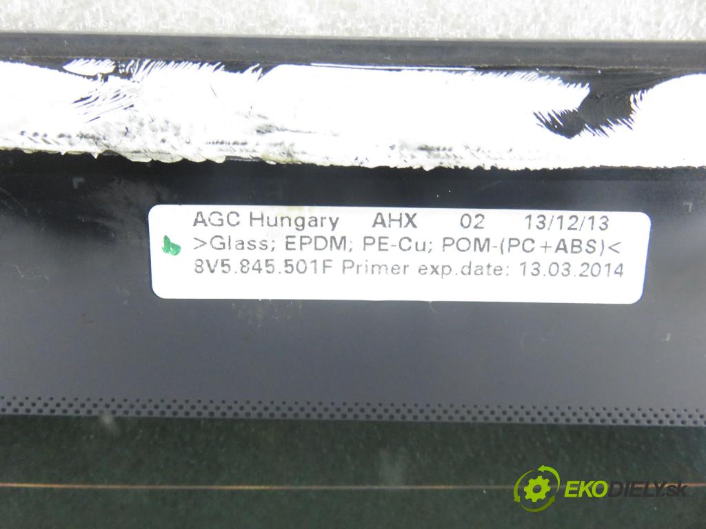 AUDI A3 Limousine (8VS, 8VM) SEDAN 2013 110,00 2.0 TDI - CRBC 1968,00 okno zadní část SEDAN 8V5845501F
