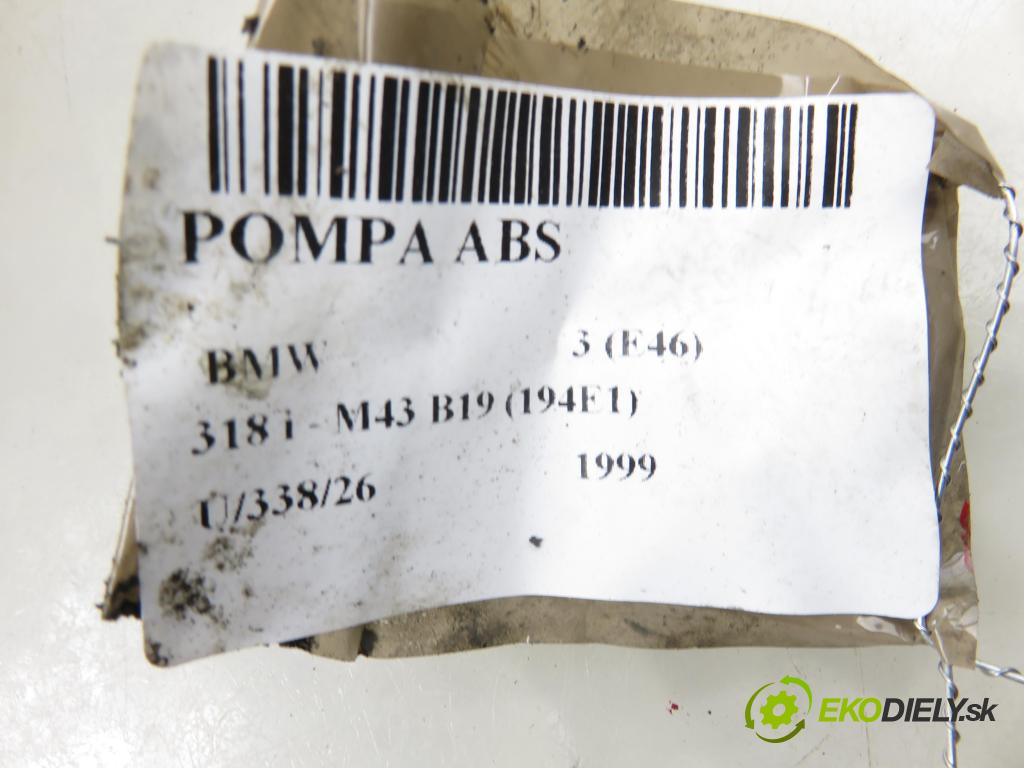 BMW 3 (E46) SEDAN 1999 87,00 318 i - M43 B19 (194E1) 1895,00 Pumpa ABS 10094808013 ; 1164897 (Pumpa ABS)