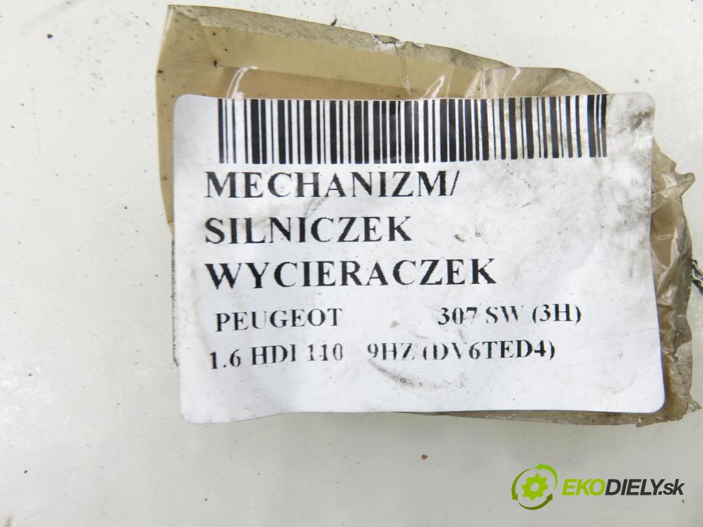 PEUGEOT 307 SW (3H) KOMBI 2006 80,00 1.6 HDI 110 - 9HZ (DV6TED4) 1560,00 MECHANISMUS/ motorek stěračů 404638