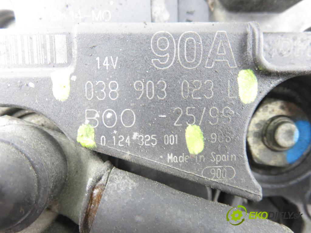 VW BORA (1J2) SEDAN 2001 85,00 1.9 TDI PD 115 - AJM 1896,00 Alternátor 038903023L ; 0124325001 (Alternátor)