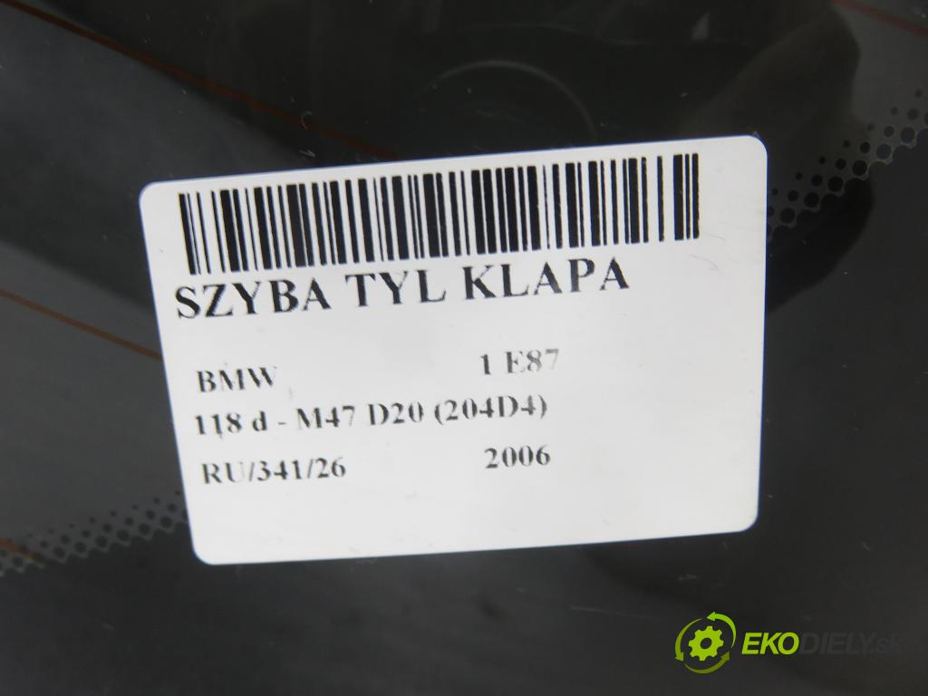 BMW 1 (E87) HB 2006 90,00 118 d - M47 D20 (204D4) 1995,00 Okno zadné kapota