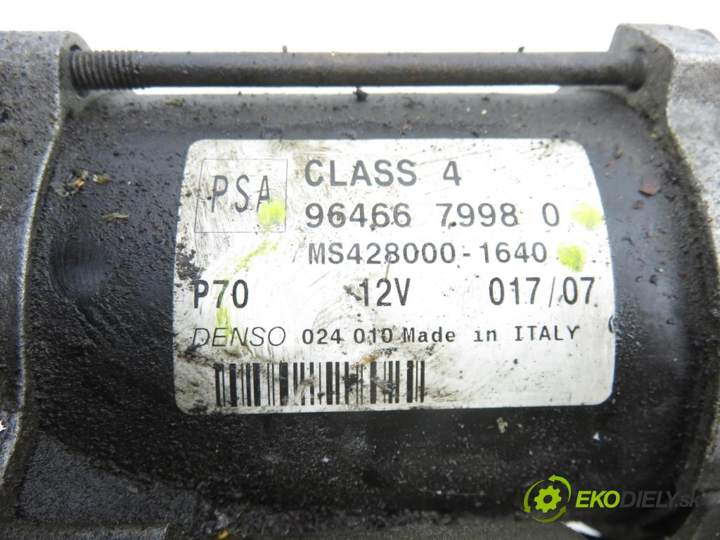 PEUGEOT 207 (WA_, WC_) HB 2007 50,00 1.4 HDi - 8HZ (DV4TD) 1398,00 Štartér MS4280001640 ; 9646679980 (Štartér)