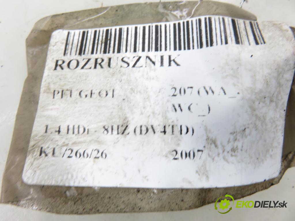 PEUGEOT 207 (WA_, WC_) HB 2007 50,00 1.4 HDi - 8HZ (DV4TD) 1398,00 Štartér MS4280001640 ; 9646679980 (Štartér)