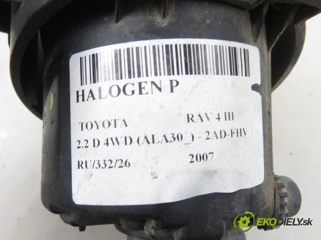TOYOTA RAV 4 III (_A3_) SUV 2007 130,00 2.2 D 4WD (ALA30_) - 2AD-FHV 2231,00 Hmlové svetlo, hmlovka P 812200D40